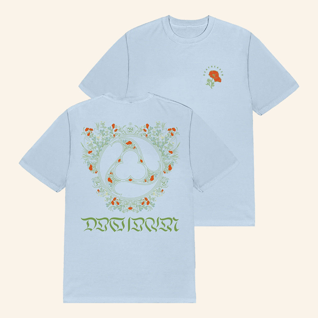 Deafheaven Merch 2026 Poppy Wreath T-Shirt Music Lover Gift Ideas For Friends