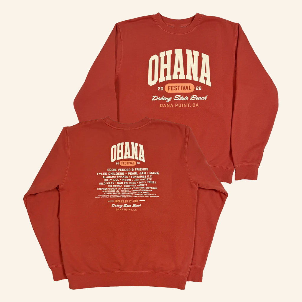 Ohana Festival Merch 2026 Ohana Festival Varsity Crew Sweatshirt Best Gift For Festival Goers