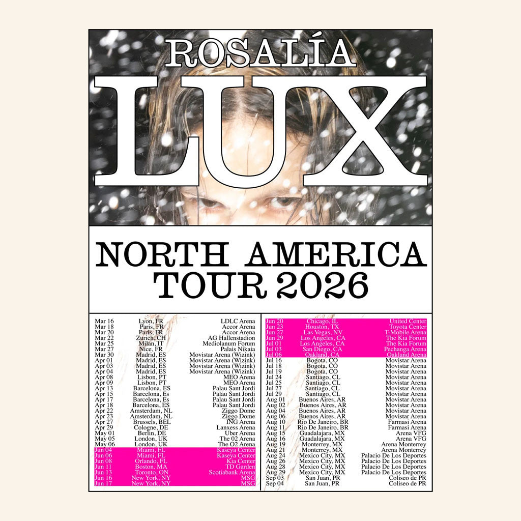 Rosalia Merch 2026 LUX North America Tour Poster Music Lovers Wall Art Decor