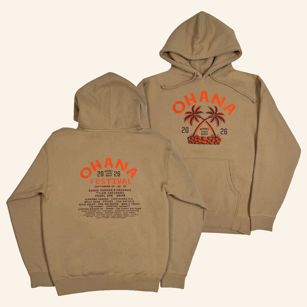 Ohana Festival Merch 2026 Crossed Palms Lineup Hoodie Gift For Festival Goers