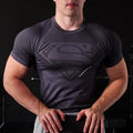 Superman Compression T-Shirt Black Gym Workout Athletic Fitness Shirt Superhero Fans Gifts