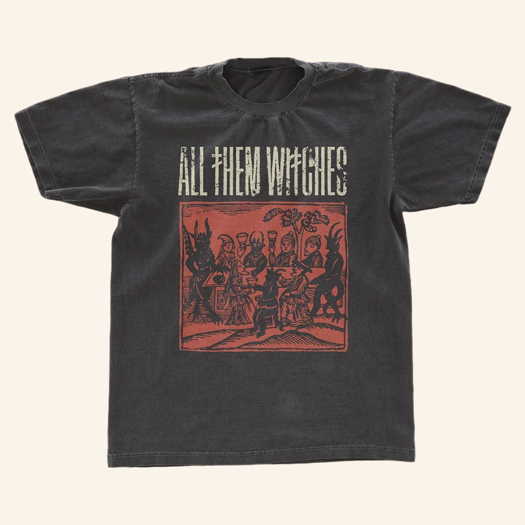 All Them Witches Merch 2026 Feast Table T-Shirt Music Lover Gift Ideas For Him