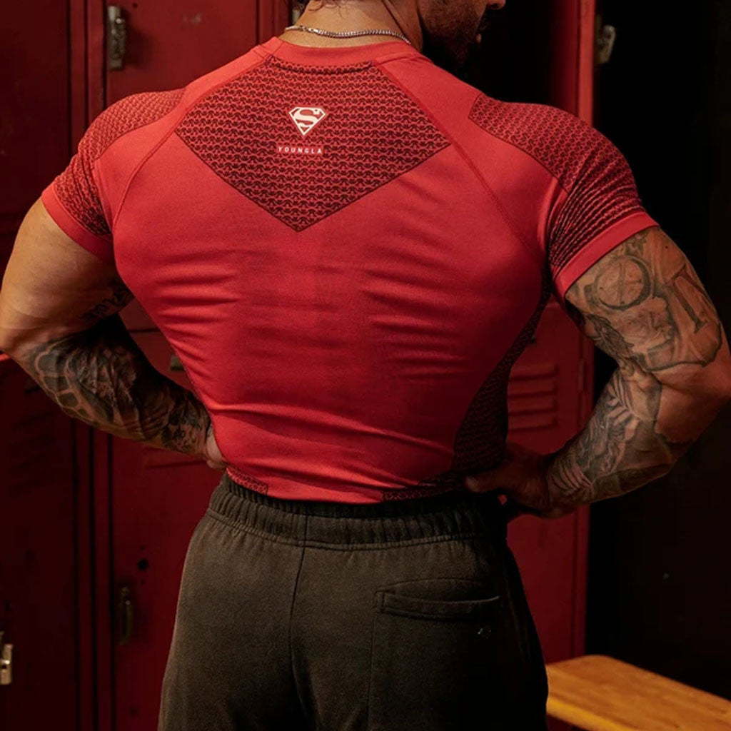 Superman Compression T-Shirt Men's Gym Workout Athletic Fitness Shirt Gifts For Superhero Fans