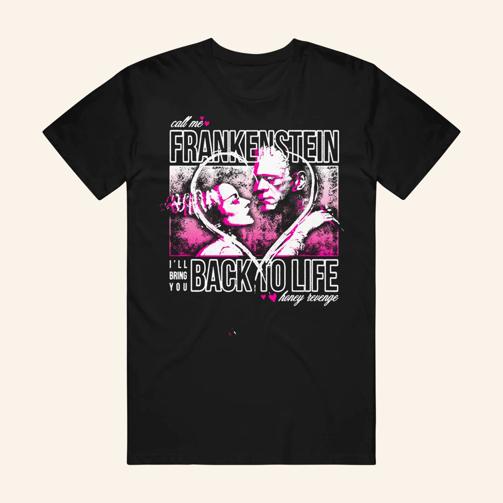 Honey Revenge Merch 2026 Call Me Frankenstein Black T-Shirt Gifts For Pop Band Fans