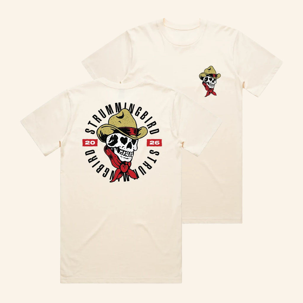 Strummingbird Festival Merch 2026 Skull Ecru T-Shirt Birthday Presents For Boyfriend