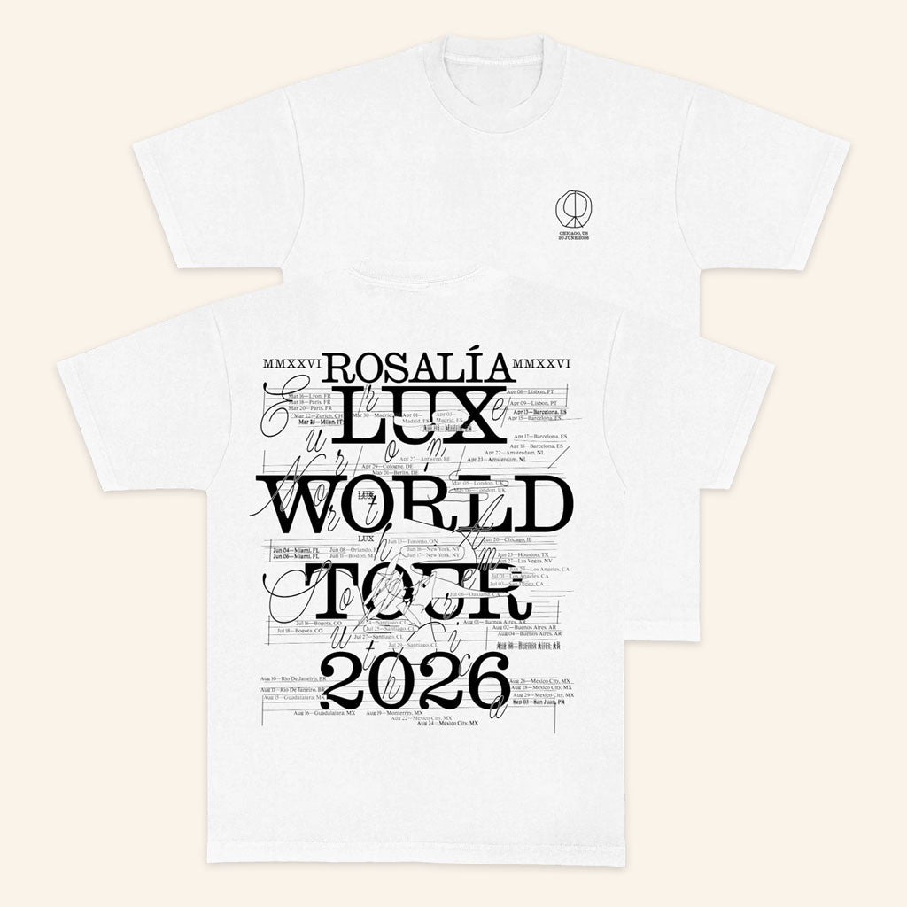 Rosalia Merch 2026 LUX World Tour Chicago Event T-Shirt Presents For Music Lovers