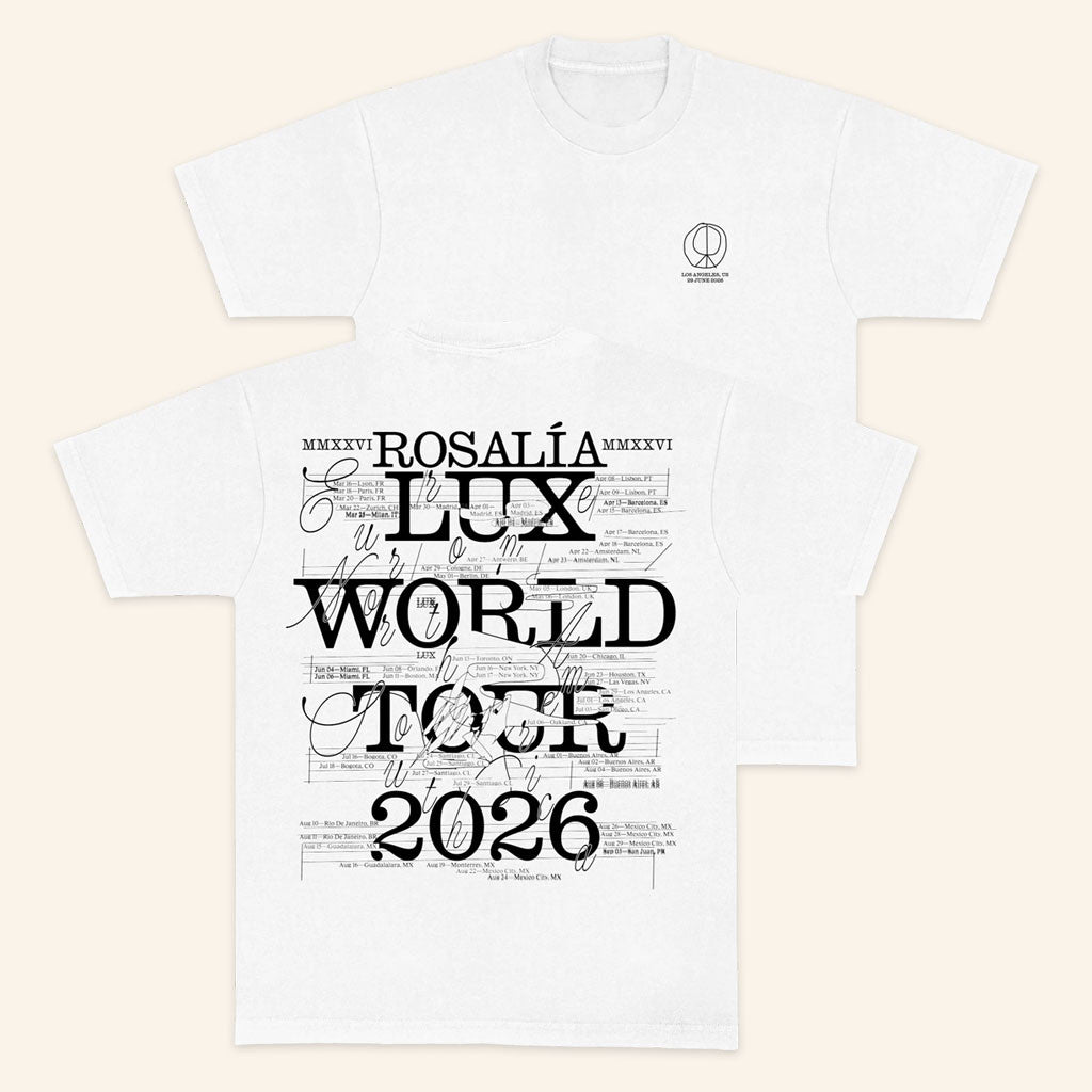 Rosalia Merch 2026 LUX World Tour LA #1 Event T-Shirt Gifts For People Who Like Music