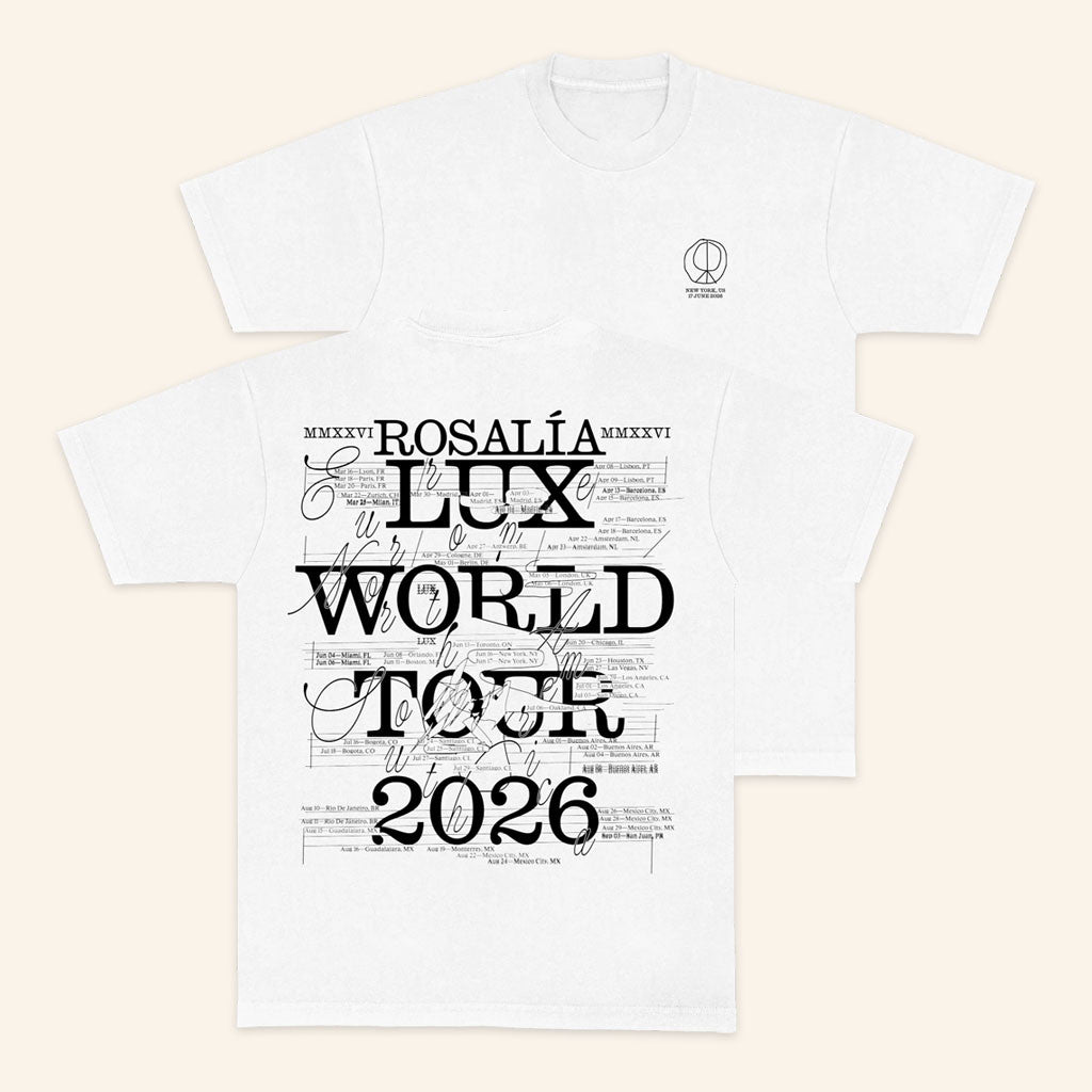 Rosalia Merch 2026 LUX World Tour NYC #1 Event T-Shirt Music Lover Gifts For Him