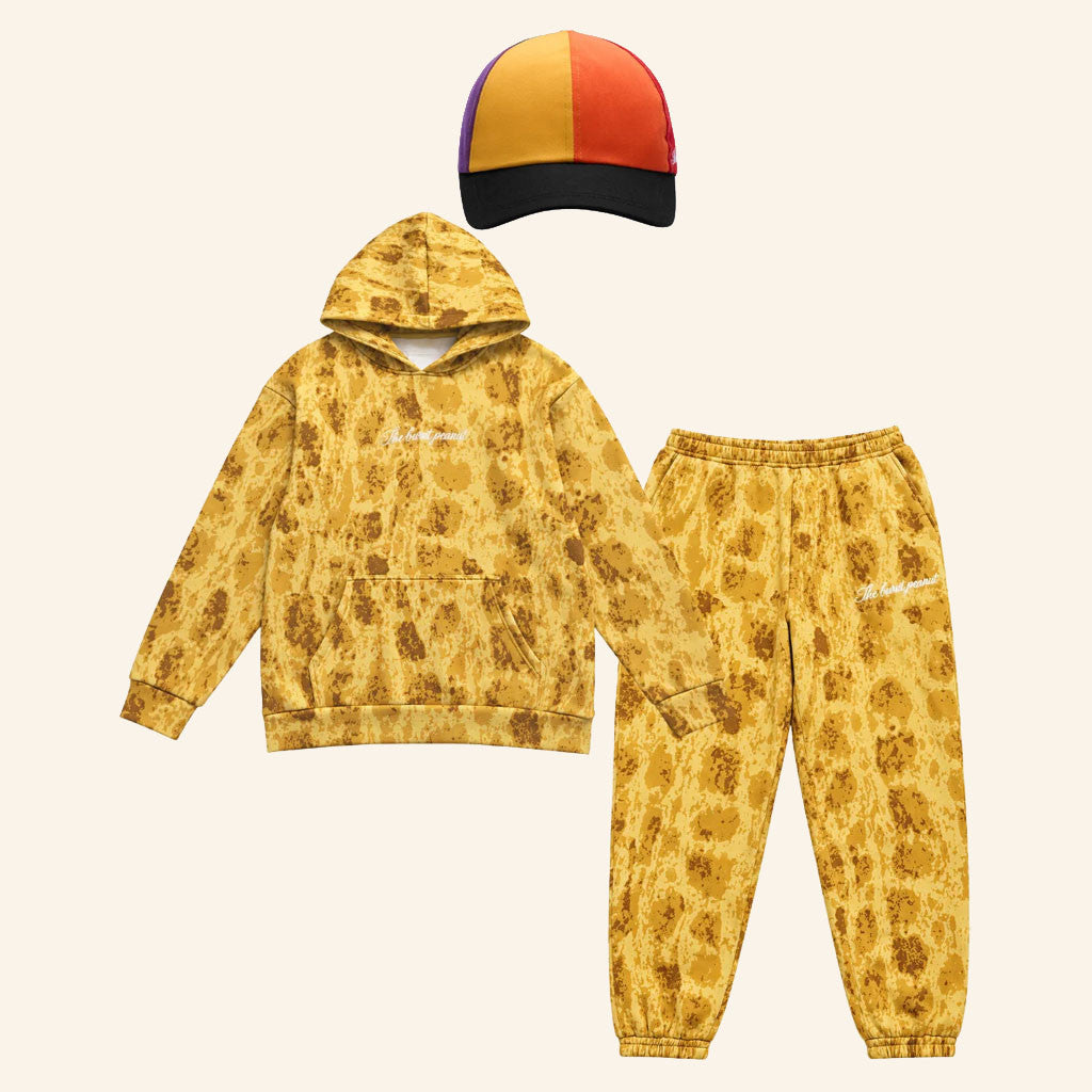The Burnt Peanut Merch 2026 Burnt Peanut Hoodie And Sweatpants Set With Spinny Hat Gifts
