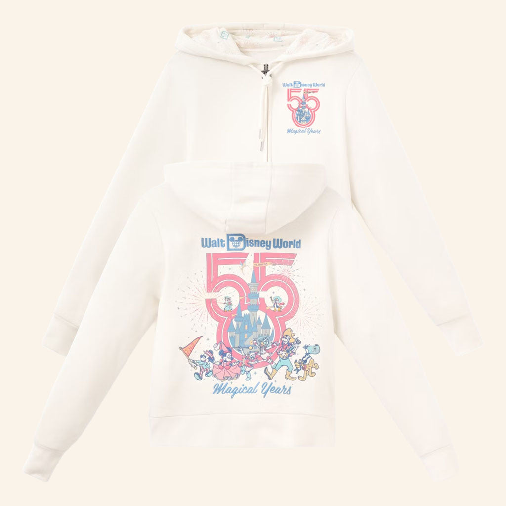 Walt Disney World 55th Merch 2026 WDW 55th Anniversary Zip Hoodie Gift For Sisters