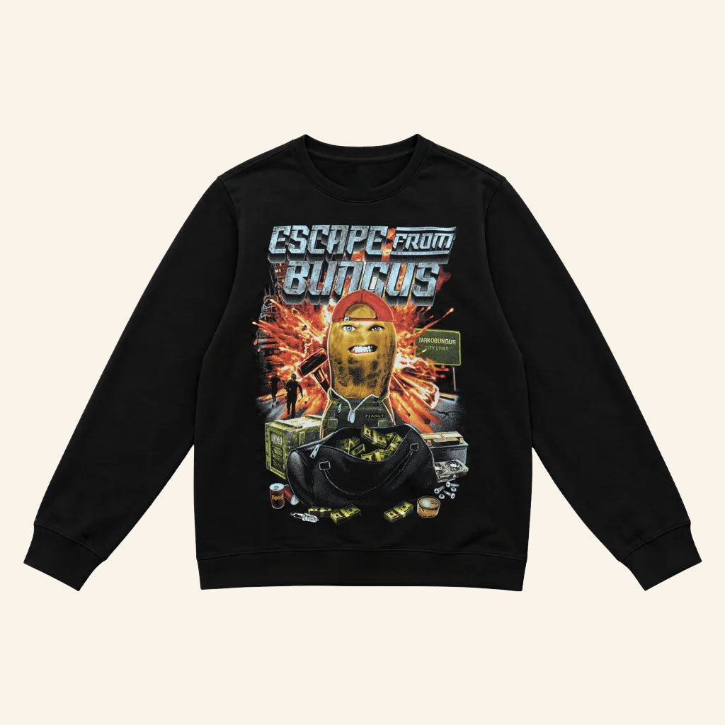The Burnt Peanut Merch 2026 Escape From Bungus Crewneck Sweatshirt Gift For Streamer Fans