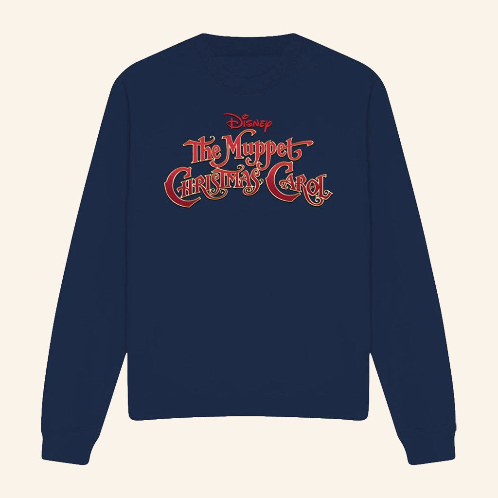 Muppets Christmas Carol Merch Title Block Sweatshirt Disney Gift For Muppets Lovers