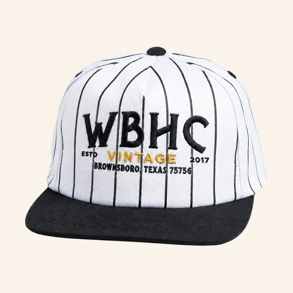 Whiskey Bent Hat Co Merch 2026 Vintage Pinstripe Snapback Hat WBHC Hat Embroidered Gifts