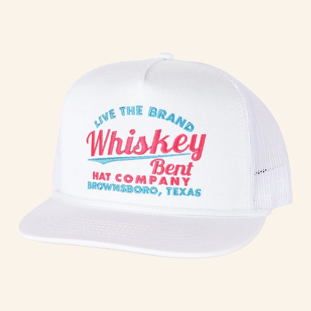 Whiskey Bent Hat Co Merch 2026 The Cali Snapback Trucker Hat White Gift Ideas For Husband