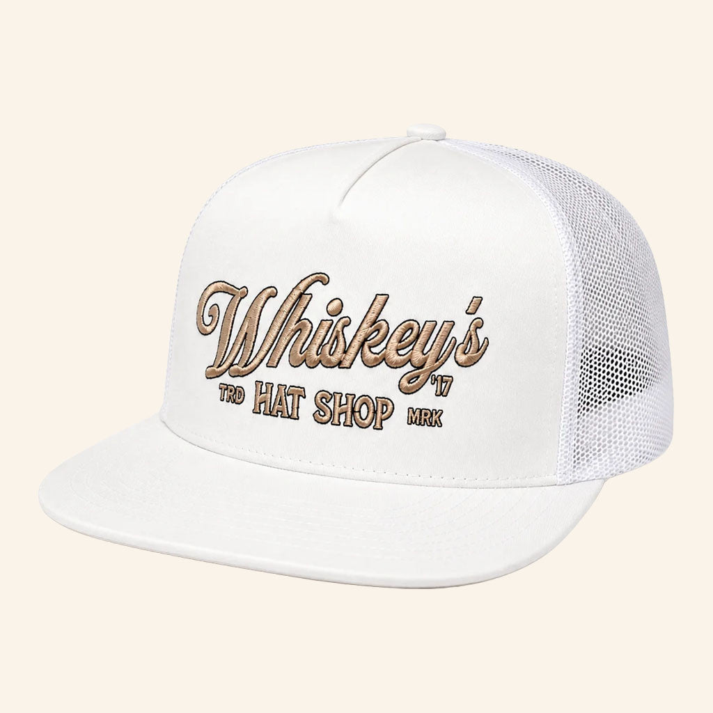 Whiskey Bent Hat Co Merch 2026 The Bandera Snapback Trucker Hat White Gift For Dad