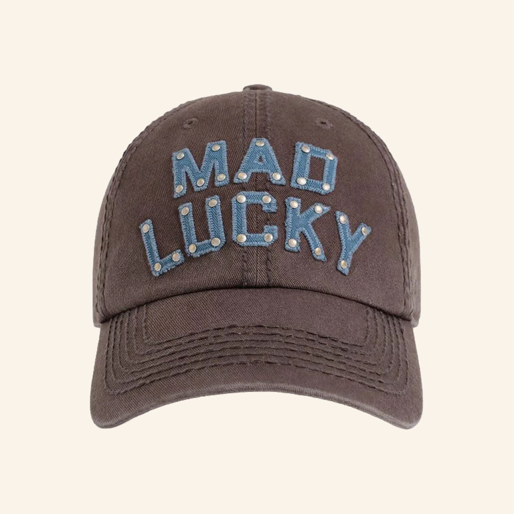 Madhappy x Lucky Hat Embroidered Vintage Style Baseball Cap Streetwear Gifts For Fans