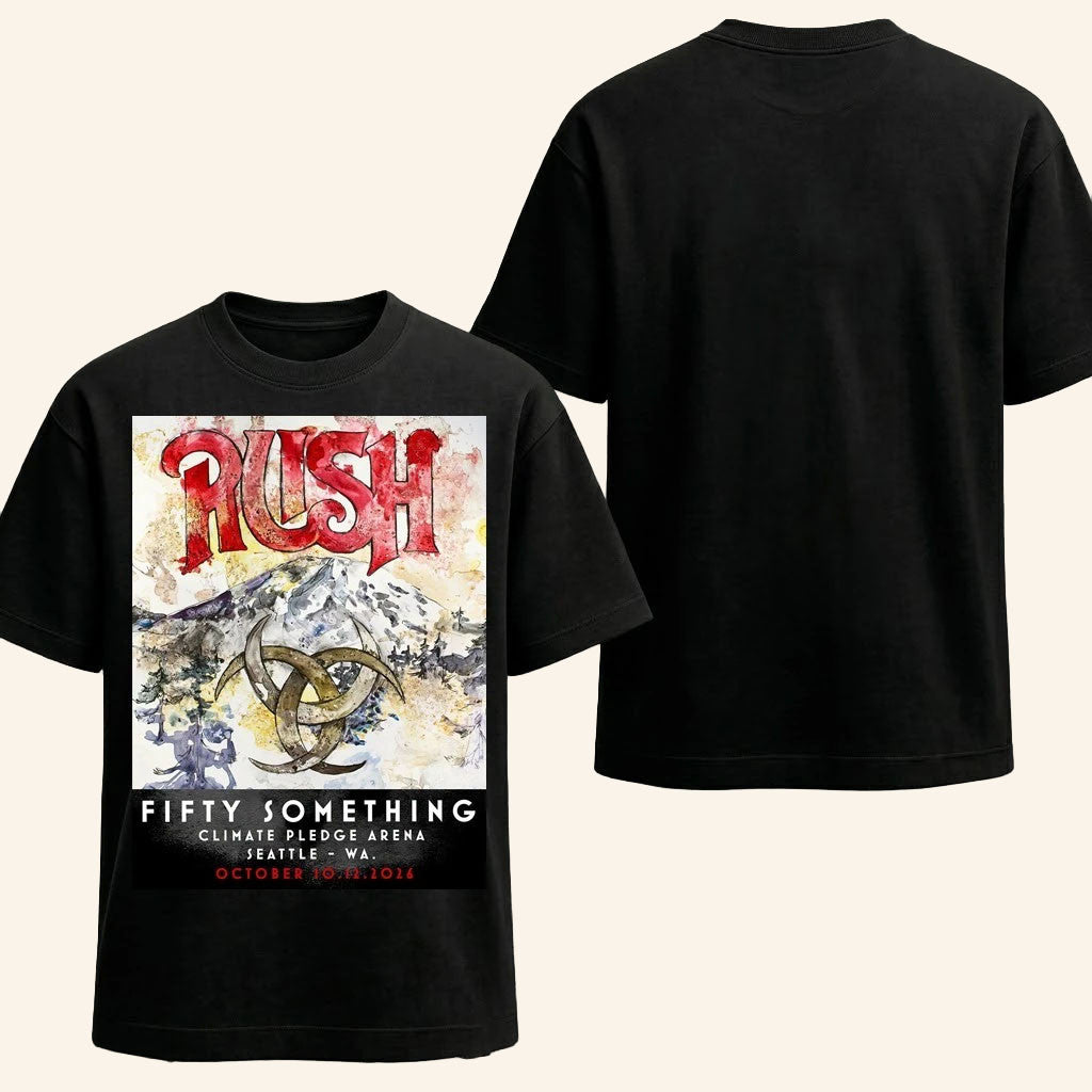 Rush Fifty Something Tour 2026 Merch Snow Mountain T-Shirt Music Related Gift Ideas