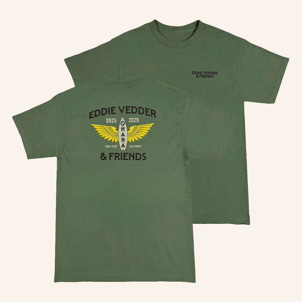 Eddie Vedder Merch 2026 Eddie Vedder And Friends Wings T-Shirt Best Gifts For Music Lovers