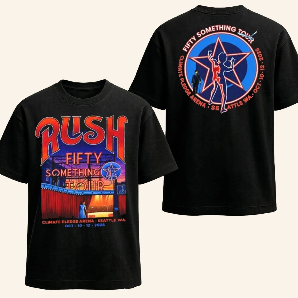Rush Fifty Something Tour Seattle WA Event T-Shirt RUSH Band Merch Gift For Rock Lovers