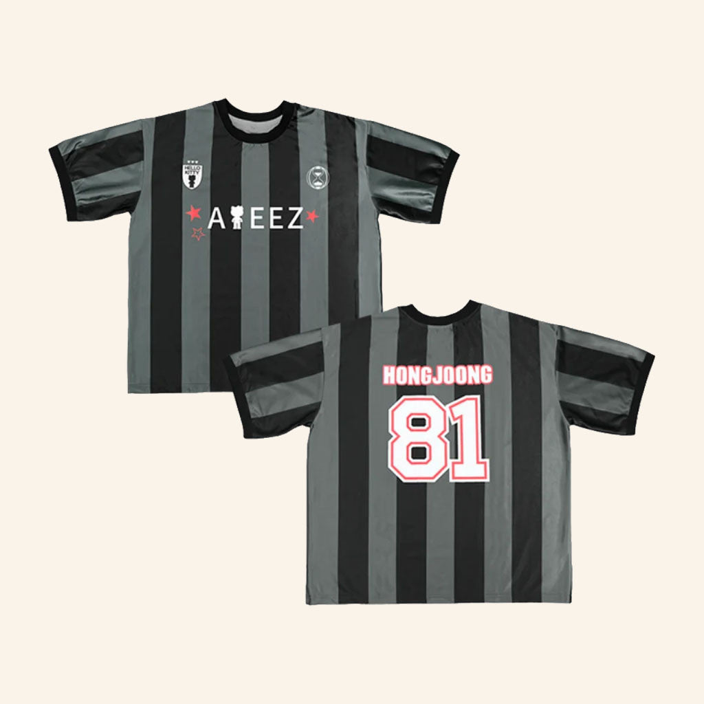 Hongjoong Jersey Ateez Merch 2027 #81 Ateez X Hello Kitty Japan Pop Up Jersey Best Kpop Gifts