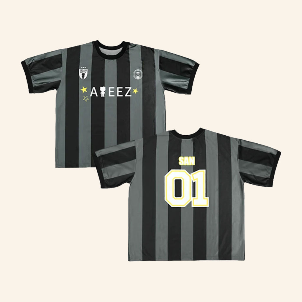 San Jersey Ateez Merch 2027 #01 Ateez X Hello Kitty Japan Pop Up Jersey Kpop Fan Gift'