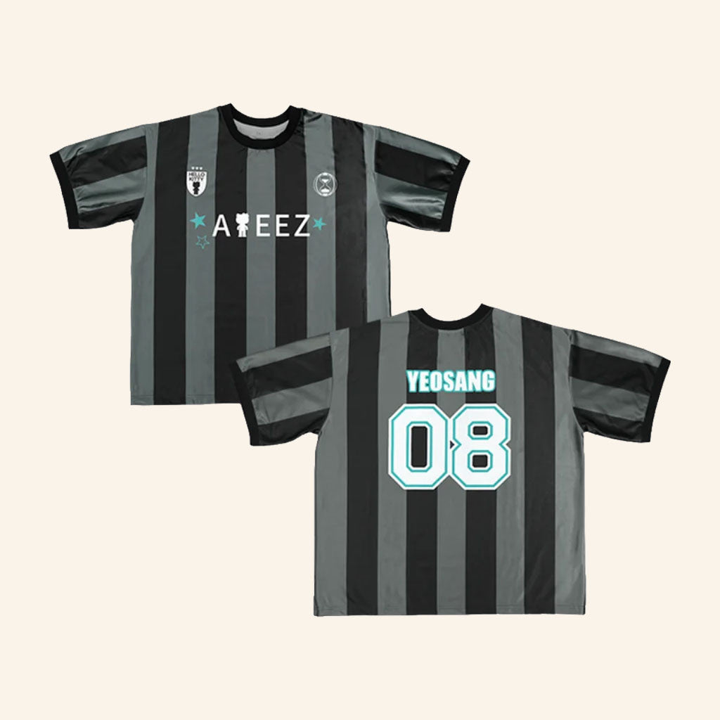Yeosang Jersey Ateez Merch 2027 #8 Ateez X Hello Kitty Japan Pop Up Jersey Kpop Fan Gifts