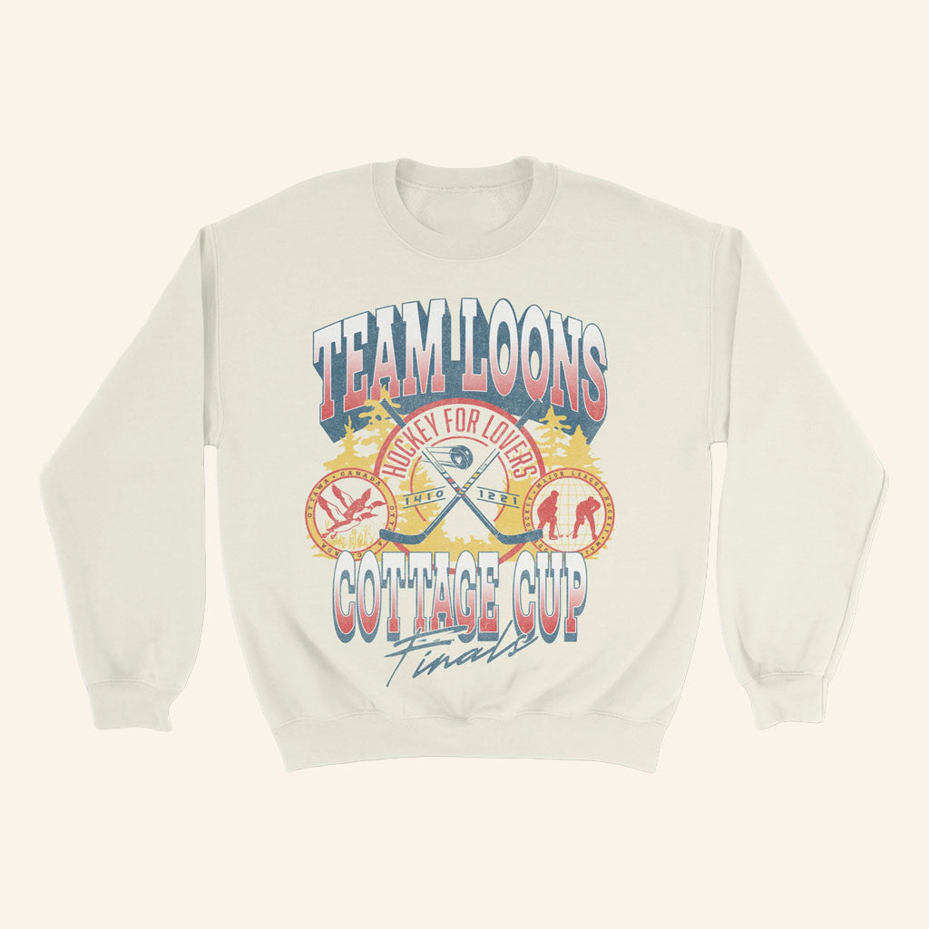 The Lost Bros Merch 2026 Team Loons Cottage Cup Finals Sweatshirt Gifts For Hockey Lovers