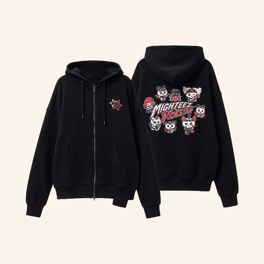 Ateez Merch 2027 Mighteez Rock The Stage Zip Hoodie Gift For Kpop Fans