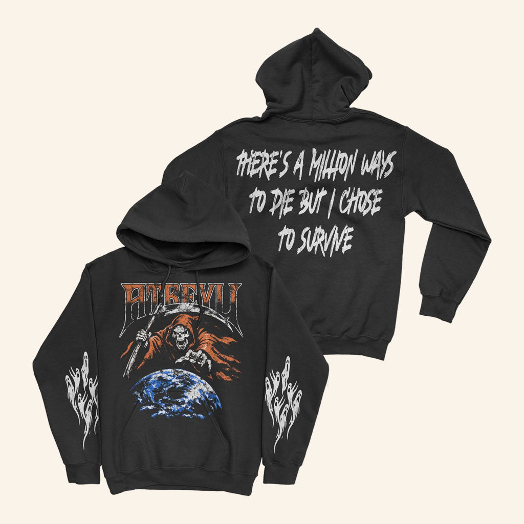 Atreyu Merch 2026 Survive Hoodie Skeleton Hoodie Present For Rock Band Fans