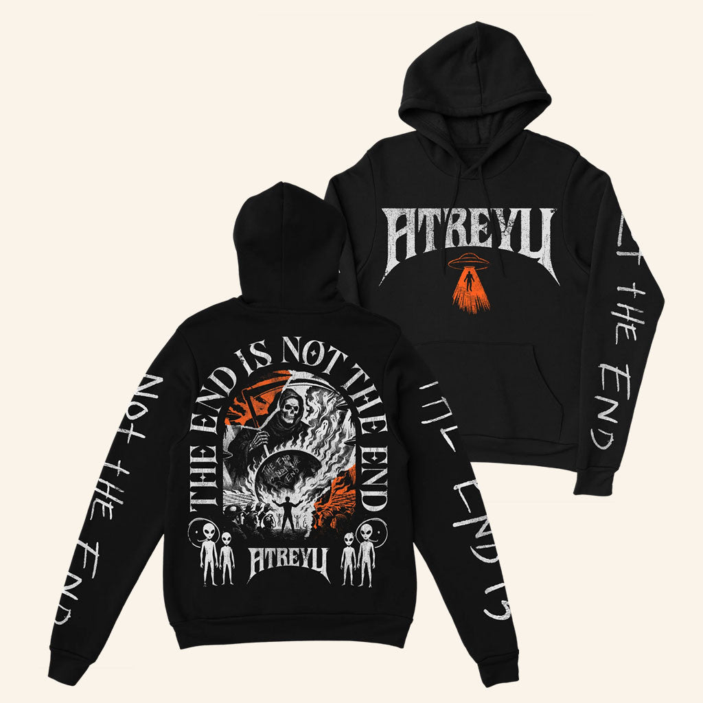 Atreyu Merch 2026 The End Is Not The End Hoodie Black Presents For Rock Music Lovers