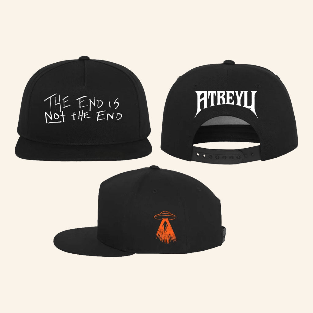 Atreyu Merch 2026 The End Is Not The End Snapback Hat Gift Ideas For Rock Lovers