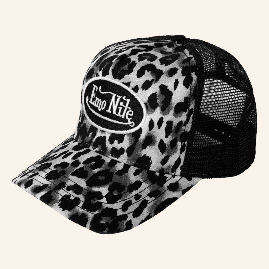 Emo Nite Merch 2026 Wild Nite Trucker Hat Snowleopard Cap Gift For Emo Fans