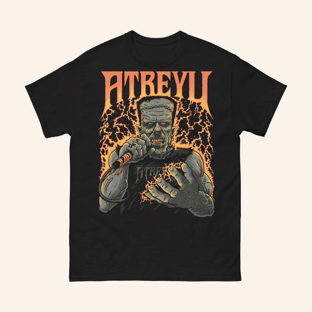 Atreyu Merch 2026 It's Alive T-Shirt Frankenstein Shirt Present For Rock Band Fans