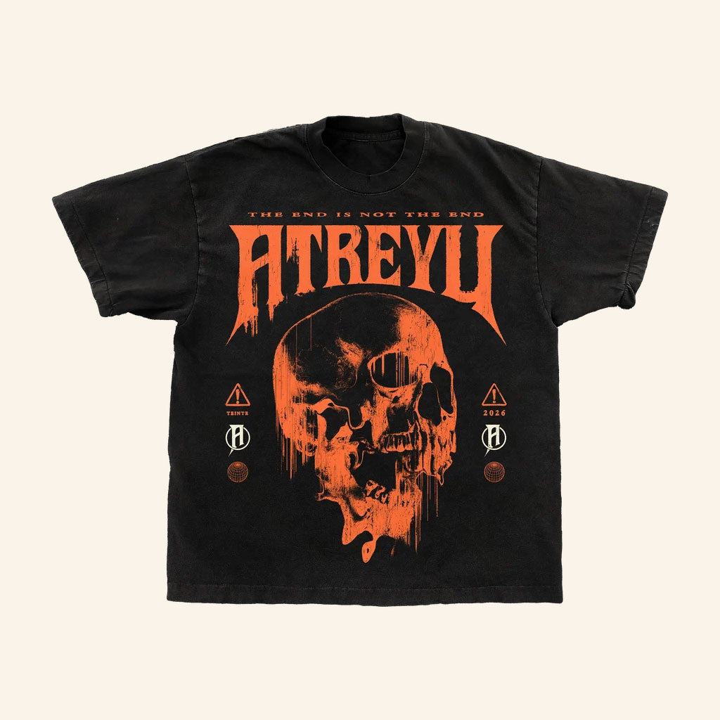 Atreyu Merch 2026 Melting Skull T-Shirt Atreyu Band Shirt Gift For Rock Lover