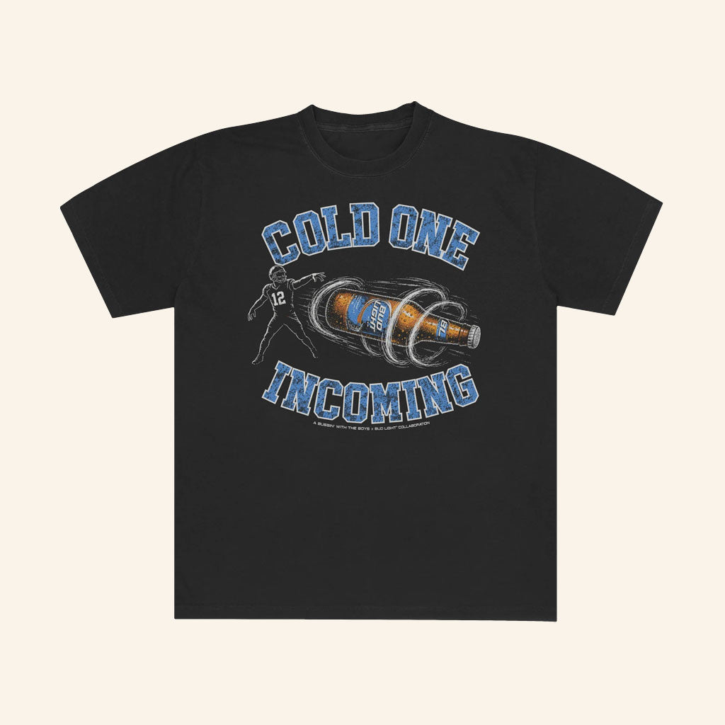 BWTB Merch 2026 Bussin' X Bud Light Cold One Incoming T-Shirt Gift For Football Fans