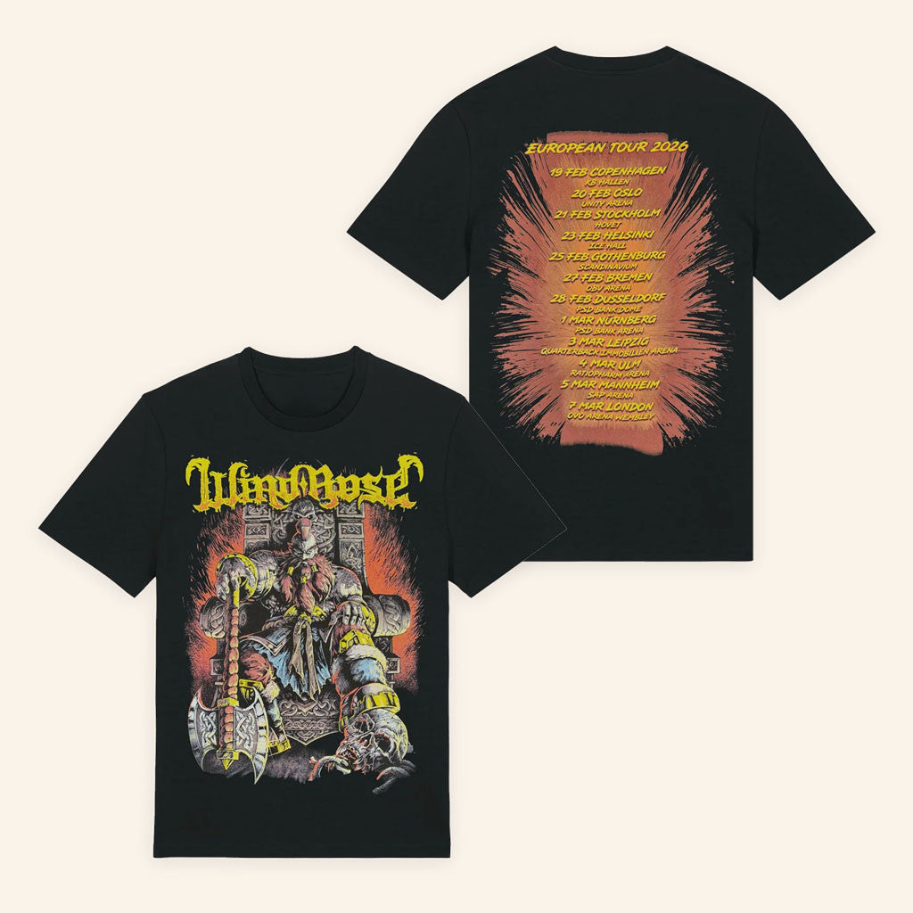 Wind Rose Merch 2026 Throne Europe Tour 2026 T-Shirt Gift For Metalheads