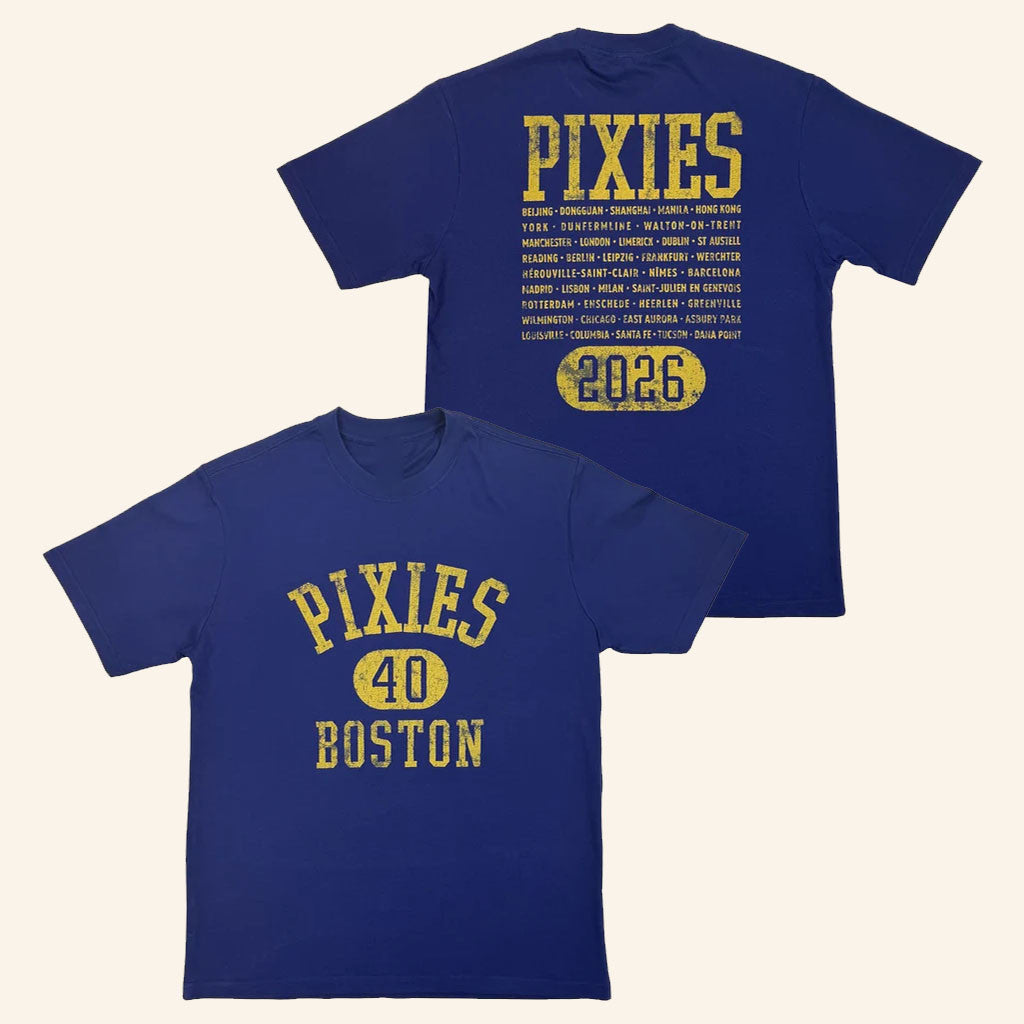 Pixies Merch 2026 Collegiate Tour T-Shirt Schedule Shirt Presents For Rock Lovers