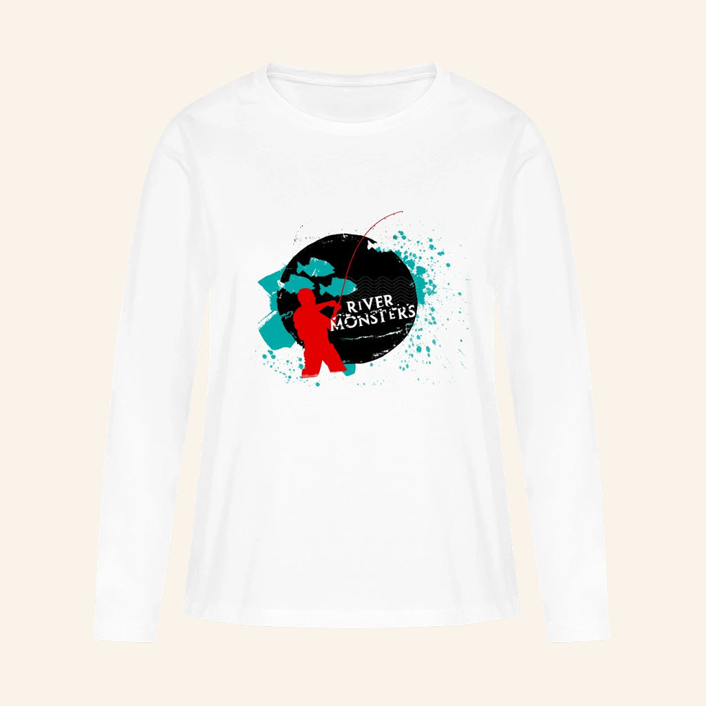 River Monsters Merch 2026 Shoal Long Sleeve Shirt White Fishing Adventure Gifts Ideas