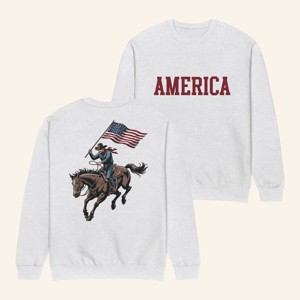 Fox News Merch 2026 American Cowboy Sweatshirt Patriotic Gifts For Friends