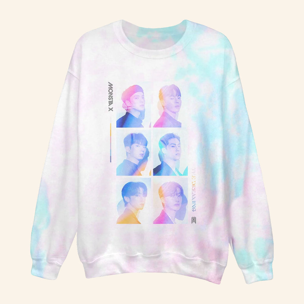 Monsta X Merch 2026 Monsta X Tie Dye Crewneck The Dreaming Sweatshirt Best Kpop Gifts
