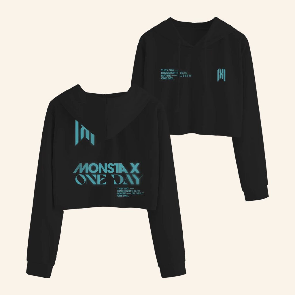 Monsta X Merch 2026 MONSTA X One Day Crop Hoodie Kpop Fan Gifts For Her