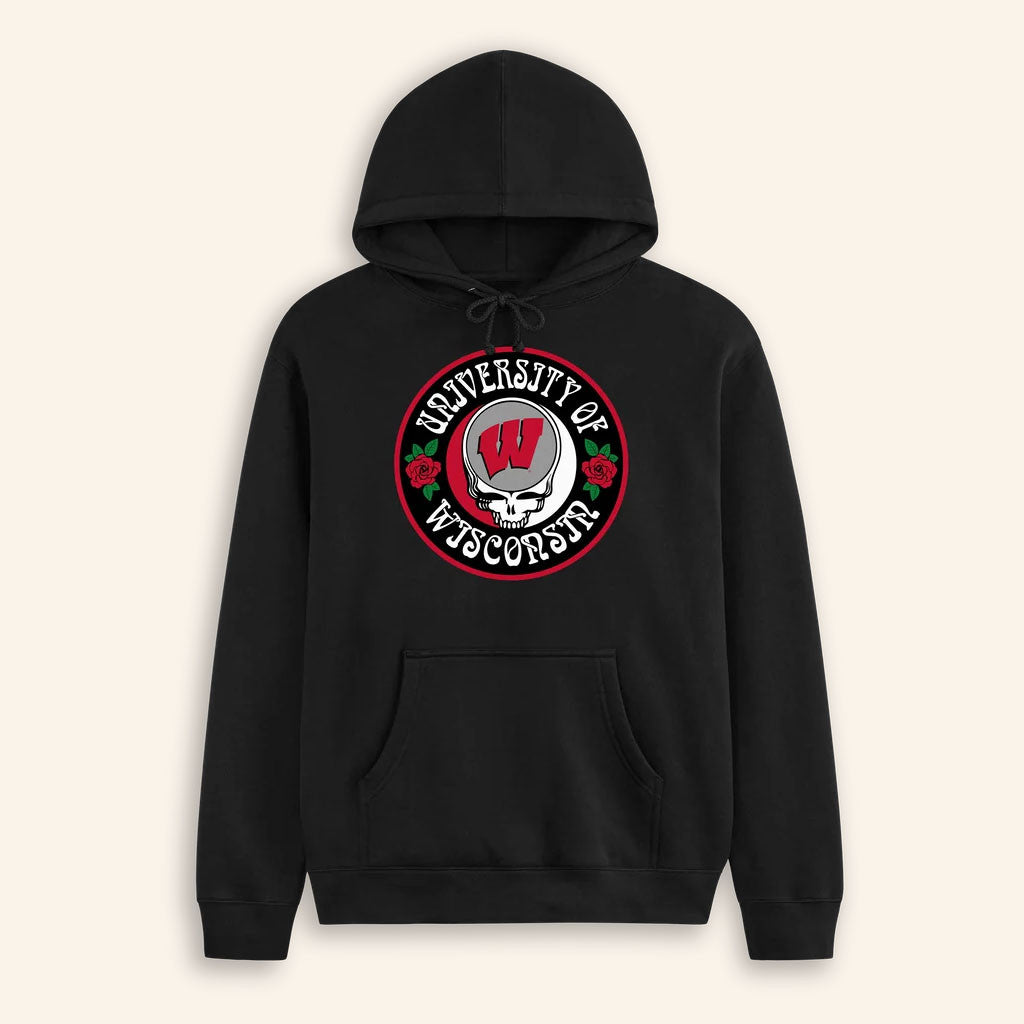 Class Trip Merch 2026 Wisconsin X Grateful Dead Run For The Roses Hoodie Gift For Music Lovers