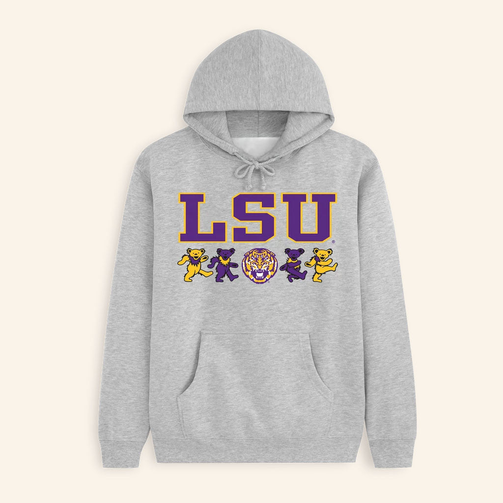 Class Trip Merch 2026 LSU X Grateful Dead Mascot Bears Hoodie Gift For Football Fans