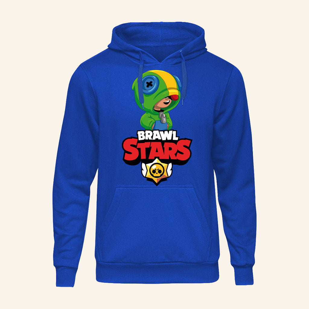 Brawl Stars Merch 2026 Leon Blue Hoodie Brawl Stars Hoodie Present For Game Lovers