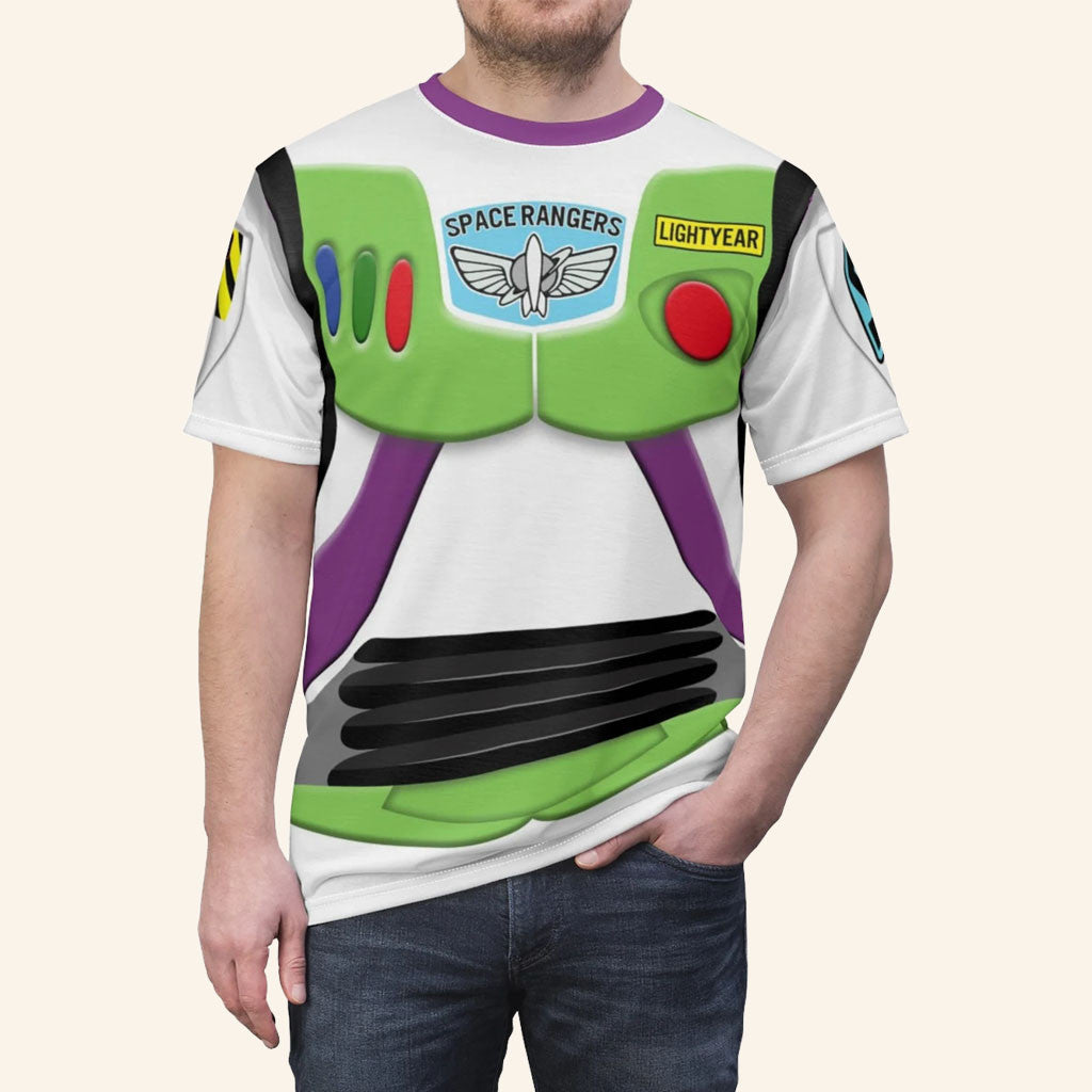 Buzz Lightyear Costume T-Shirt Disney Pixar Toy Story Merch Space Rangers Tee Halloween Cosplay