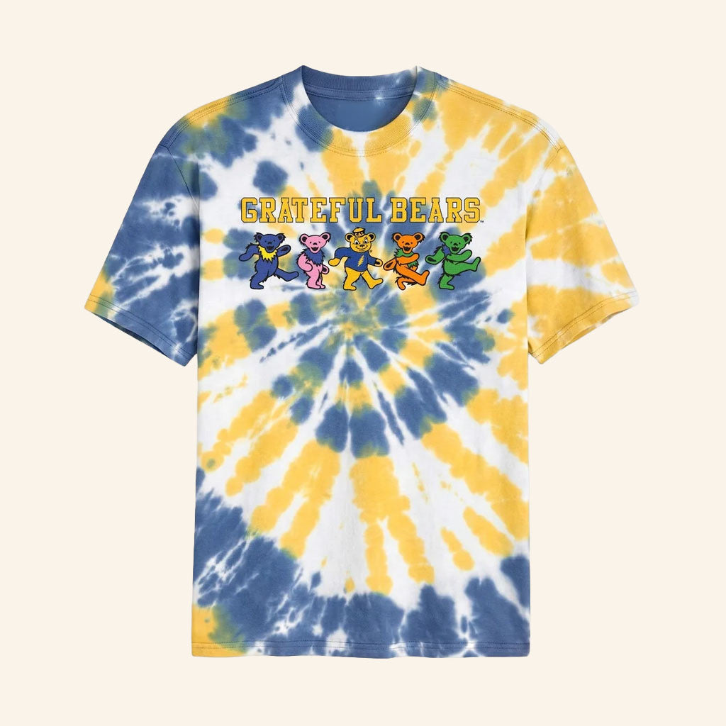Grateful Dead X Cal Berkeley Grateful Bears Merch 2026 Grateful Bears Tie Dye T-Shirt Fan Gifts