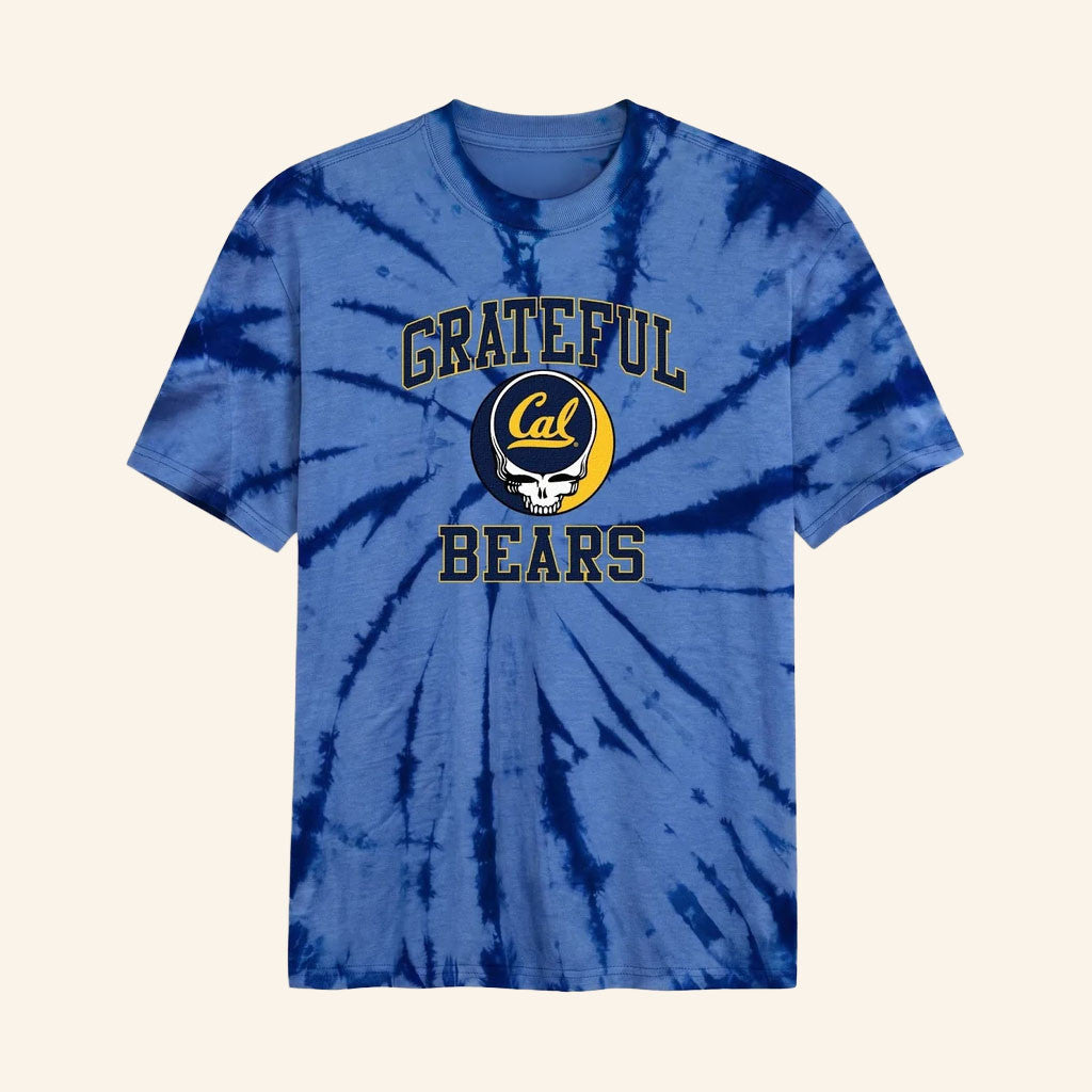 Grateful Dead X Cal Berkeley Grateful Bears Merch 2026 Steal Your Face Tie Dye Shirt Fan Gear