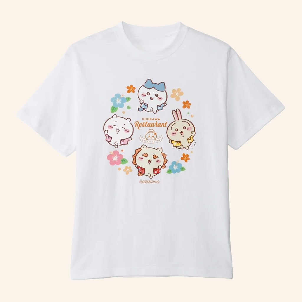 Chiikawa Merch 2026 Chiikawa Restaurant T-Shirt Okinawa White Tee Gift For Sisters