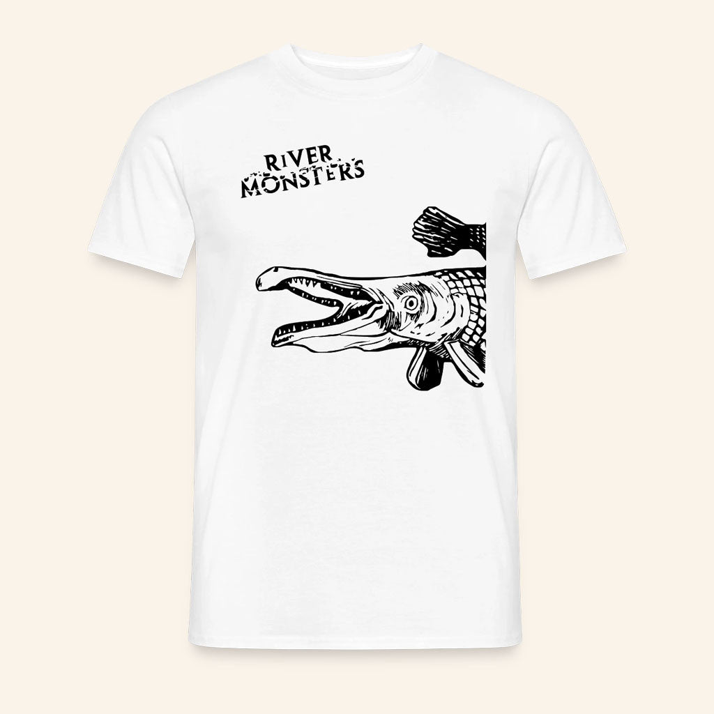 River Monsters Merch 2026 River Monsters Logo T-Shirt White Cool Gift For Fishing Lovers