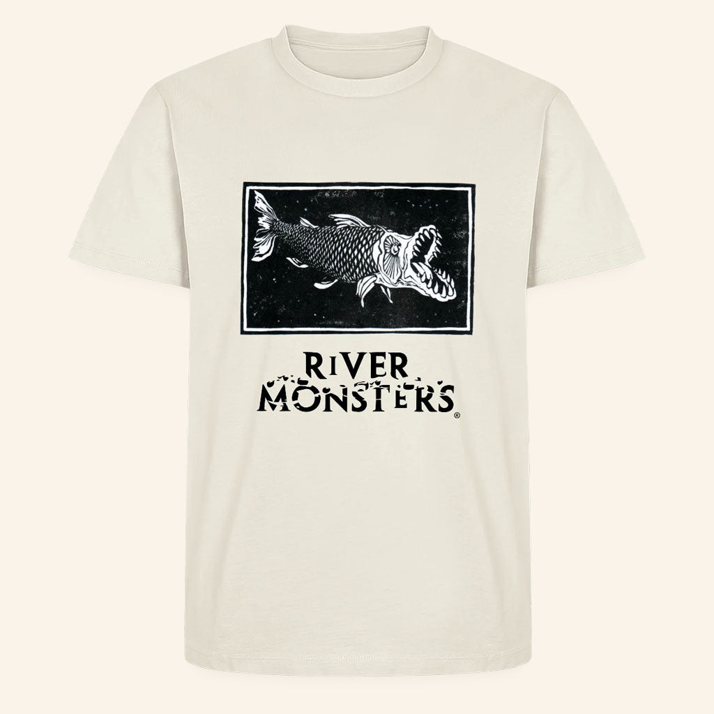 River Monsters Merch 2026 Goliath In Box Logo T-Shirt River Monsters Shirt Gift For Fisher